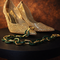 Dark Green and Gold Resin Chain