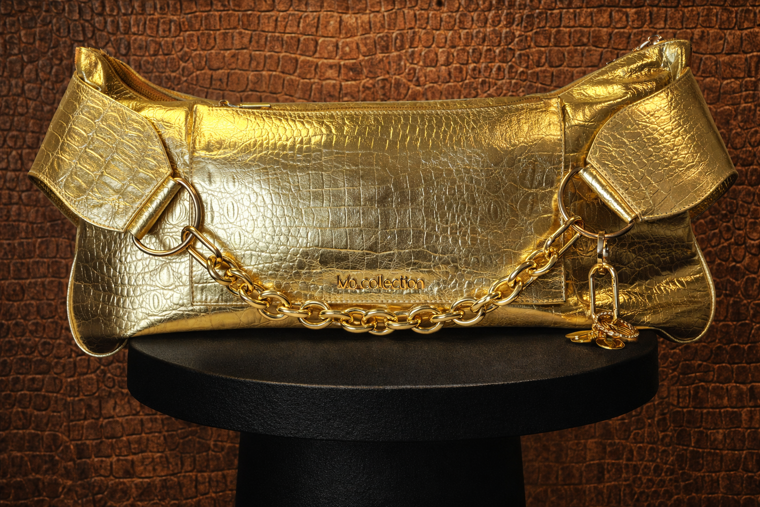 Elan gold peacock design