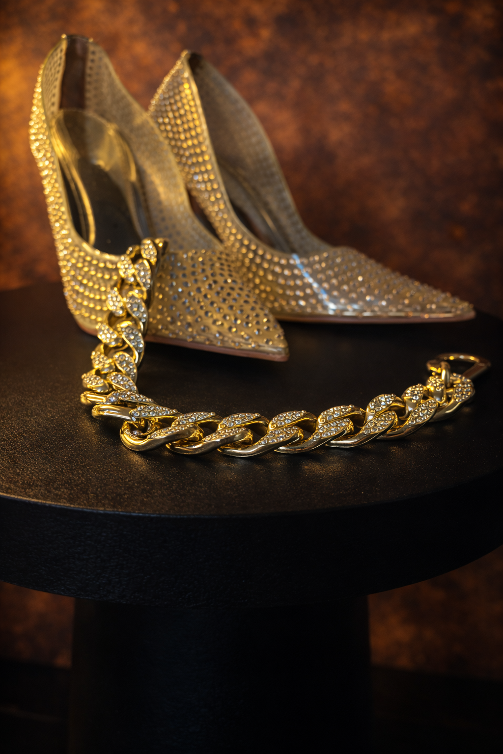 Gold Diamontie Resin Chain