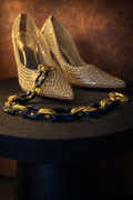 Navy and Gold Resin Chain