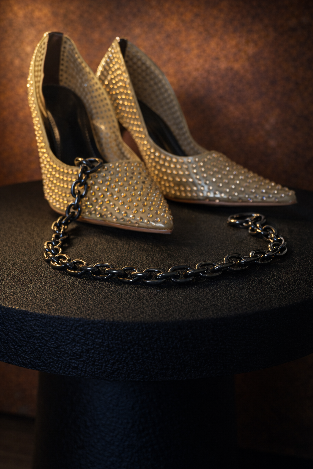Small Black Metal Link Chain